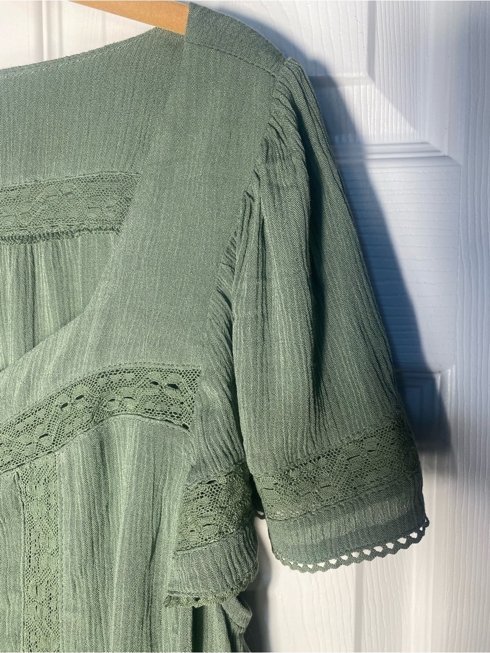 Stitchfix Mason and Belle Elegant Green Button-Down Women's Top L - Picture 16 of 16
